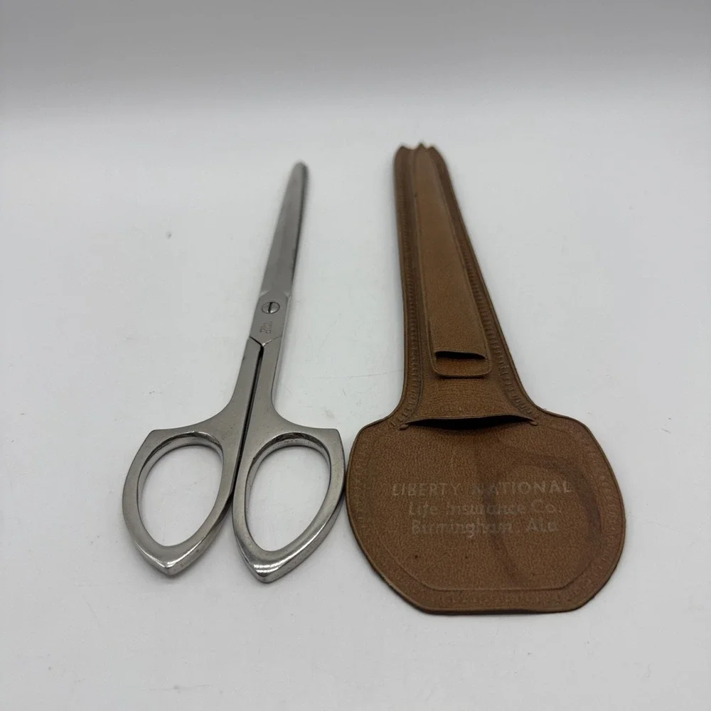 Liberty National Insurance Scissors Letter Opener Desk Set‎ Solingen Italy